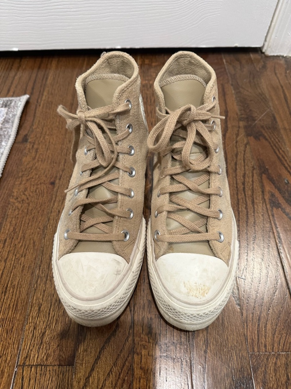Converse High-Top Sneakers in Tan